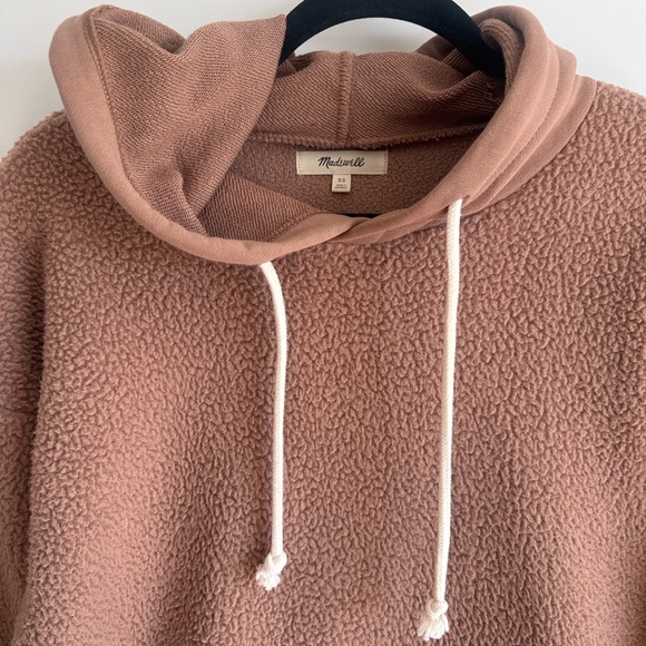 NWOT Madewell Resourced Fleece Bubble Sleeve Hoodie Sweatshirt - sz XS - Picture 5 of 11